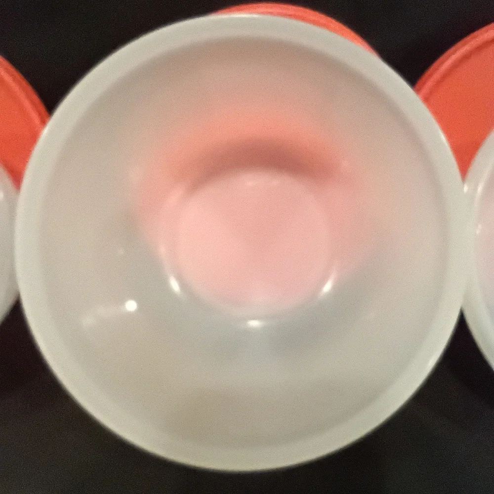 Tupperware 3 Piece Mixing Bowl Set with Lids Orange White 1.5L 2L Round Storage